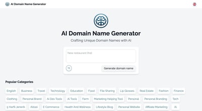 AI Domain Name Generator preview